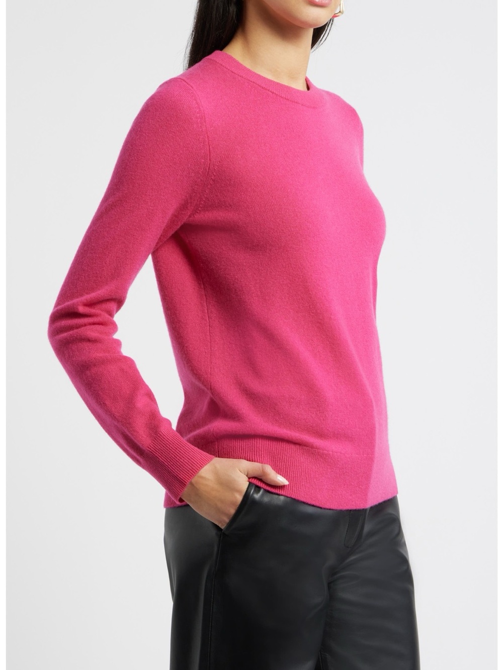 NORDSTROM // 100% Cashmere Crewneck Sweater Pink Size M